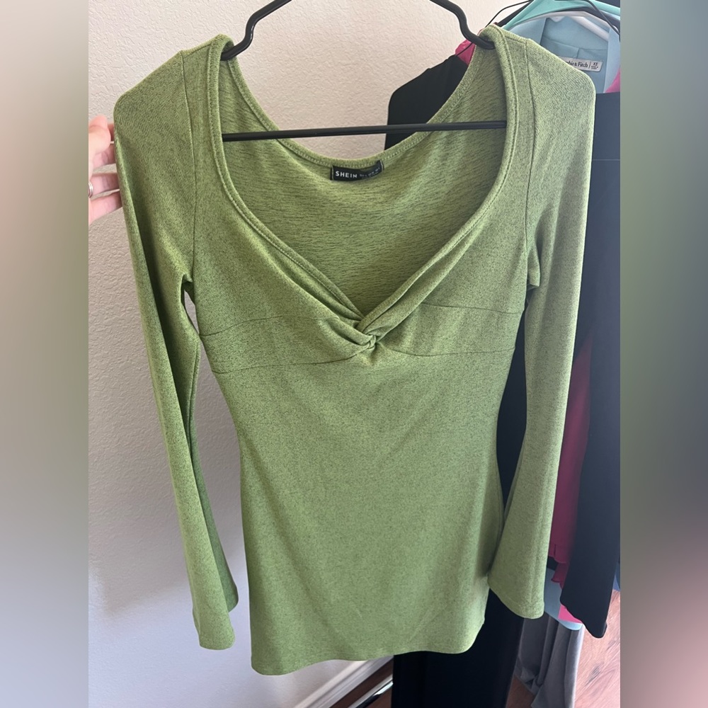 Long sleeve, bell sleeve dress